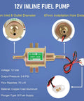 12V Electric Fuel Pump Kit Plug And Play, Low Pressure 3 To 6 PSI With Fuel Filters, HEP-02A details and specifications