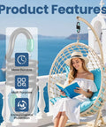 Heavy Duty Hammock Hanging Kit Two Pack Holds Up To 1300 Lbs With M8 Hardware Spring Hammock Chair Kit in use on porch swing
