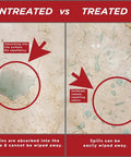Comparison of untreated vs. treated stone with Pro Sealer Quart Impregnating Sealer For Marble And Tile, showing stain protection.