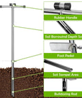 40 Inch Stainless Steel Soil Sample Probe With T Style Handle For Precise Soil Core Sampling In Garden Farm Lawn Golf Course And Outdoor Use Built To Last Rust Resistant