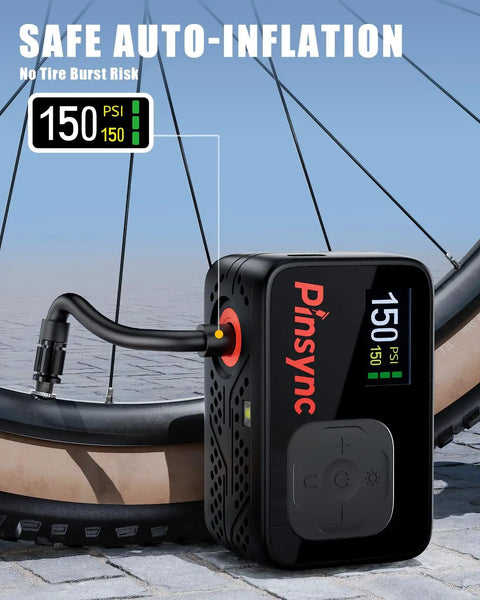 Mini Electric Bike Pump With Auto Stop 150 PSI ✓