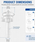 Heavy Duty Toilet Seat Screws Replacement Kit With Universal Bolts And Plastic Screw Cover Caps For Standard And Elongated Toilets No Sweat Bathroom Hardware Refresh dimensions illustration for installation.