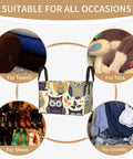 Rock Solid Rectangular Storage Basket With Handles For Shelf Organization Hella Durable Waterproof Oxford Cloth Dope Cartoon Owl Design shown for towels, toys, shoes, and laundry.