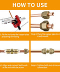 How to use Two Pack Copper Pipe Extension Joints For HVAC AC One Quarter Inch And Three Eighths Inch Coupling Adapters