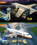 Epic City Passenger Airplane Building Set With LED Lights 901 Pieces Plane Construction Kit With Airport Terminal And Radar Tower