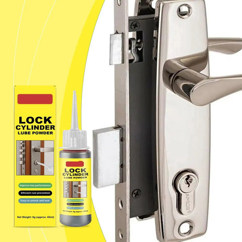 Lock Cylinder Lubricant Powder for Dry Key Operation and Jam Prevention, Powder Key Lubricant for Locks, Easy Lock Maintenance Tool, 8g Pack