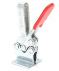 Beefy Horizontal HT 225 D Welding Toggle Clamp With Arrow Storage Case Heavy Duty Cold Rolled Steel 227 Kg Holding Capacity 100 Degree Handle For Welding Assembly And Luggage Hasp, red handle