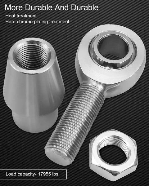 Five Eighth Inch Heim Joint Rod End Kit With Left And Right Hand Thread Chromoly For Steering And Suspension Beefed Up For Traction Rods Sand Rails A Arms Race Cars And Hot Rods, chromoly rod ends with nut