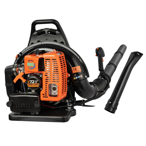 Beast Power 72cc Gas Backpack Leaf Blower With Cruise Control, 880 CFM At 275 MPH, ergonomic straps visible