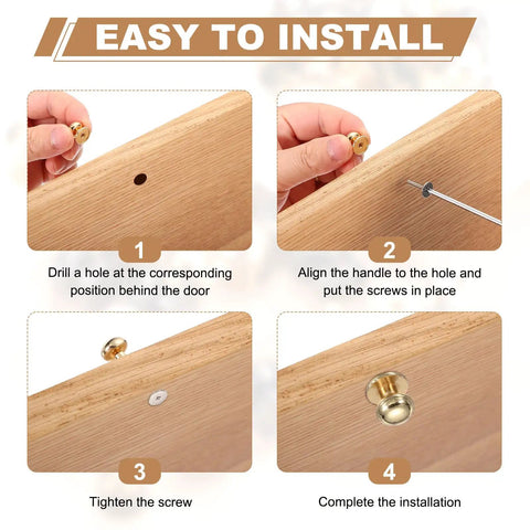 Step-by-step installation of Set Of 26 Mini Drawer Pulls With Screws For Jewelry Boxes Dresser Closet Gray Round Metal Cabinet Knobs 12x13mm 0.47x0.51 Inch Size Includes 78 Screws For Quick Project Makeover