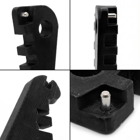 Close-up of All In One Eyeglass Repair Kit with frame adjuster tool showing details of black plastic material