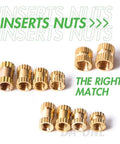 Beefy Brass Threaded Inserts Heat Set Nuts Kit For Woodworking 500 Pieces M2 M2.5 M3 Knurled Embedment Copper Assortment
