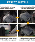 Washer Drain Pump Replacement Kit installation steps, showing connections and securing position for 137221600 compatible models.