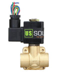 Brass One Quarter Inch Electric Solenoid Valve Built Tough For Water Air Oil, 110 Volt AC Normally Closed, Viton Seal, FNPT Threaded