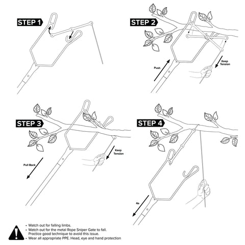 Installation steps for Rope Sniper Pro Arborist Tool For Effortless Rope Placement And Laser Sharp Precision On Challenging Jobs.