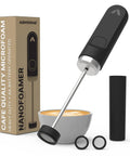 NanoFoamer V2 Milk Foamer For Home Use Microfoamed Milk In 30 Seconds With Dual Speed Waterproof Stainless Steel Build Barista Style