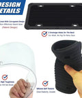 Clear License Plate Protector With Silicone Frame Sturdy Unbreakable Shield showing corrugated design and flexibility