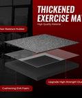 Cutaway view of 0.79 Inch Extra Thick Exercise Mats, 12 Pack Interlocking Gym Flooring Tiles with rubber top and EVA foam layers.
