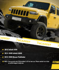 Yellow SUV showcasing the 10 Piece Beefed Up Front Suspension Kit For 2013 To 2020 Nissan Pathfinder And Infiniti QX60 JX35