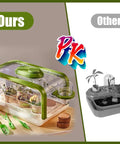 Comparison of Kid Friendly Garden Grow Kit With Drip Irrigation And Grow Lights Mini Greenhouse Terrarium Set versus another brand
