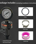 High Flow Manual Air Relief Valve With Pressure Gauge For FNS Clean And Clear Quad DE 2000 4000 Series Pool And Spa Filters