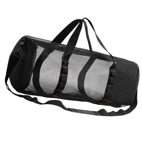 Large Capacity Mesh Gear Duffel Bag For Diving And Snorkeling Equipment Tear Resistant Nylon Travel Gym Duffel, side view