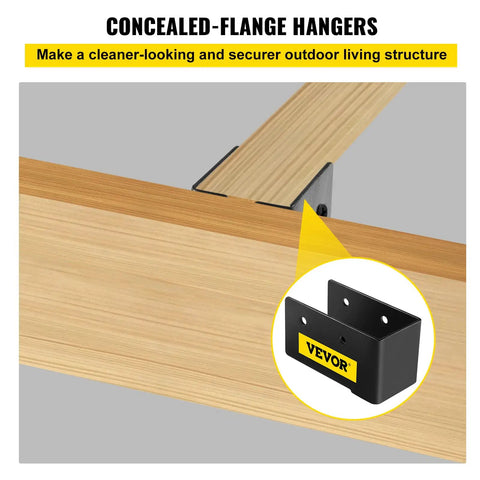 Concealed Joist Hanger For 2x4 Lumber Outdoor Use Pack Of 24 Heavy Duty Concealed Flange Brackets Powder Coated Q235 Steel Inner Face Mount For Beams And Swing Sets Built To Handle Beefy Decks Pergolas And Outdoor Structures