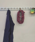Small Square Hook For E-Track And X-Track Systems, Flat Bottom Design, holds tools on wall-mounted tracking