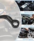 Pry Bar Wrench Adapter Head For One Half Inch Drive Crowbar Adapter Tool And Ratchet Attachment in automotive repair use.