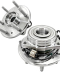 Two Pack Front Wheel Bearing Hub Assembly 515096 Compatible With Chevy Avalanche Silverado Suburban Tahoe Cadillac Escalade ESV EXT GMC Sierra Yukon 2007 Through 2014 - front view showing sealed bearing and ABS sensor
