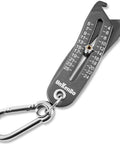 Gen2 Bolt Size Finder Tool Keychain For Measuring Nuts And Bolts SAE Five Thirty Second Inch To One Inch And Metric Four To Twenty Five Millimeter