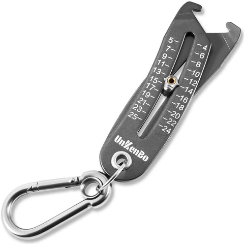 Gen2 Bolt Size Finder Tool Keychain For Measuring Nuts And Bolts SAE Five Thirty Second Inch To One Inch And Metric Four To Twenty Five Millimeter
