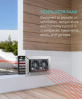 AirTitan T3 6 Inch Exhaust Vent Fan with WiFi Temperature Humidity Controller in a modern home setup