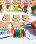 Spring Wood Cutouts Painting Kit 6 Pack Tulip And Butterfly Shapes Unfinished Blank Wood Slices With Art Supplies