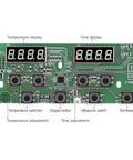 Portable Ultrasonic Cleaner Controller With Degas Function And Semiwave Drive Board Connection For Pro Grade Precision And Reliable Operation, Easy Wiring And Digital Display Panel showing components layout and digital screens