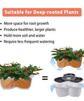 Illustration of deep-rooted plants thriving in Five Tier Vertical Garden Planter With Wheels Self Watering Stackable Plant Stand For Strawberries Herbs Flowers And Vegetables Space Saving Indoor Patio Garden White