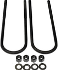 Rear Leaf Spring Axle U Bolt Kit For Ford Models Beefy Heavy Duty Hardware including U-bolts, nuts and washers on white background