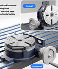 Heavy Duty Cast Iron Indexing Disc Rotary Table Divider For Milling Grinding And Boring Machines Precision Division Plate 8 Inch in vertical and horizontal setup.