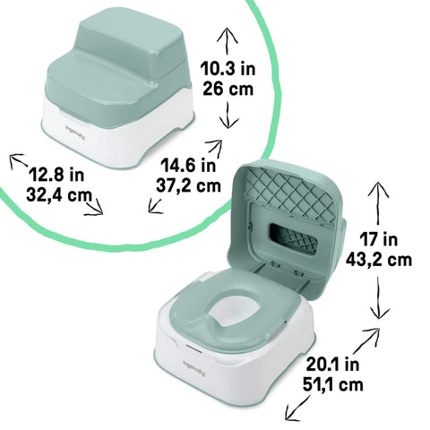 Fast Track Potty Training With This Game Changing 3 In 1 Potty Seat That Transitions From Floor Chair To Toilet Topper And Rugged Step Ladder Featuring A Quick Pour Removable Pot For Toddlers Eighteen Months Plus