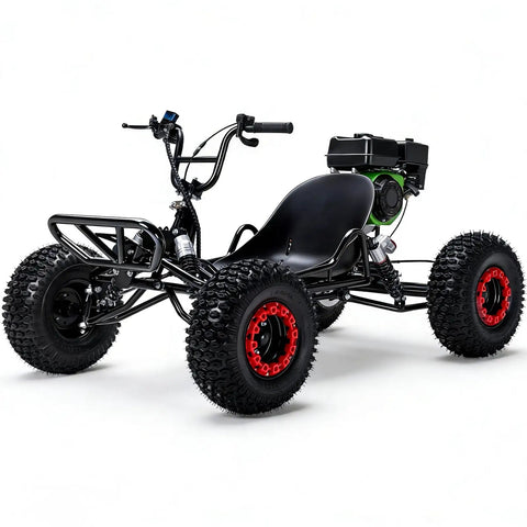 Off Road Gas Powered Go Kart For Adults And Kids With 212cc Engine, 4 Stroke, CVT Transmission, Hydraulic Rear Disc Brake, 7 Inch All Terrain Tires