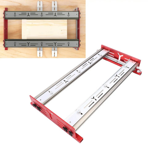 Pro Grade Woodworking Router Sliding Plate Sled For Planing And Flattening Adjustable 590mm Width Aluminum Alloy Guide Plate