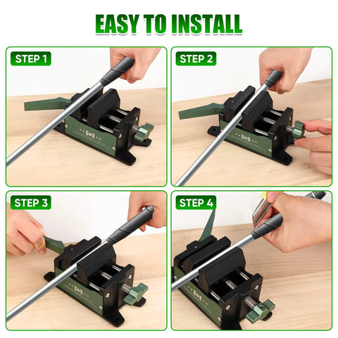 One-Second Quick-Release Golf Club Regripping Pro Kit Aluminum Vise Clamp For Shaft Replacement And Grip Removal usage steps