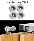 Four Pc U Groove Pom Pulleys With Eight mm Bore And 34 mm Outer Diameter showing four white POM wheels designed for smooth sliding.