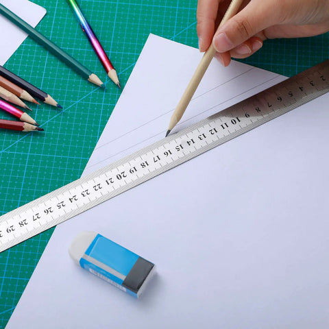 Set Of 6 Heavy Duty Stainless Steel Rulers 40 Inch Yard Sticks For DIY Pros And DIYers Woodworking School And Crafting Large Straight Edges