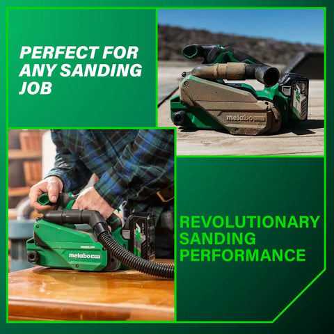 36V Cordless Belt Sander With Brushless Motor Pro Grade 3 Inch By 21 Inch Sanding Belt Kit in action on wood surface