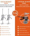 YIEMIZDK labor-saving arm jack two-piece set in silver metal with vertical posts and levers; two units shown