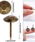 Pro Grade Bronze Upholstery Tacks And Decorative Furniture Nails For Wood Restoration, 10.8mm head, rust resistant, easy to drive, 120 pack.