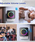 Wireless Doorbell Chime Extender Kit For Video Doorbell Systems, Easy Setup No-Fuss Wireless Connection, dual chime, black