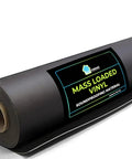 Heavy Duty Mass Loaded Vinyl Sound Barrier One Pound Per Square Foot rolled acoustic mat for soundproofing, 1/8 inch thick.