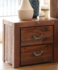 Wooden cabinet with 4 Pack Vintage Drop Bail Drawer Pulls Antique Bronze Cabinet Handles with 5 Inch Hole Spacing and 6.4 Inch Total Length.